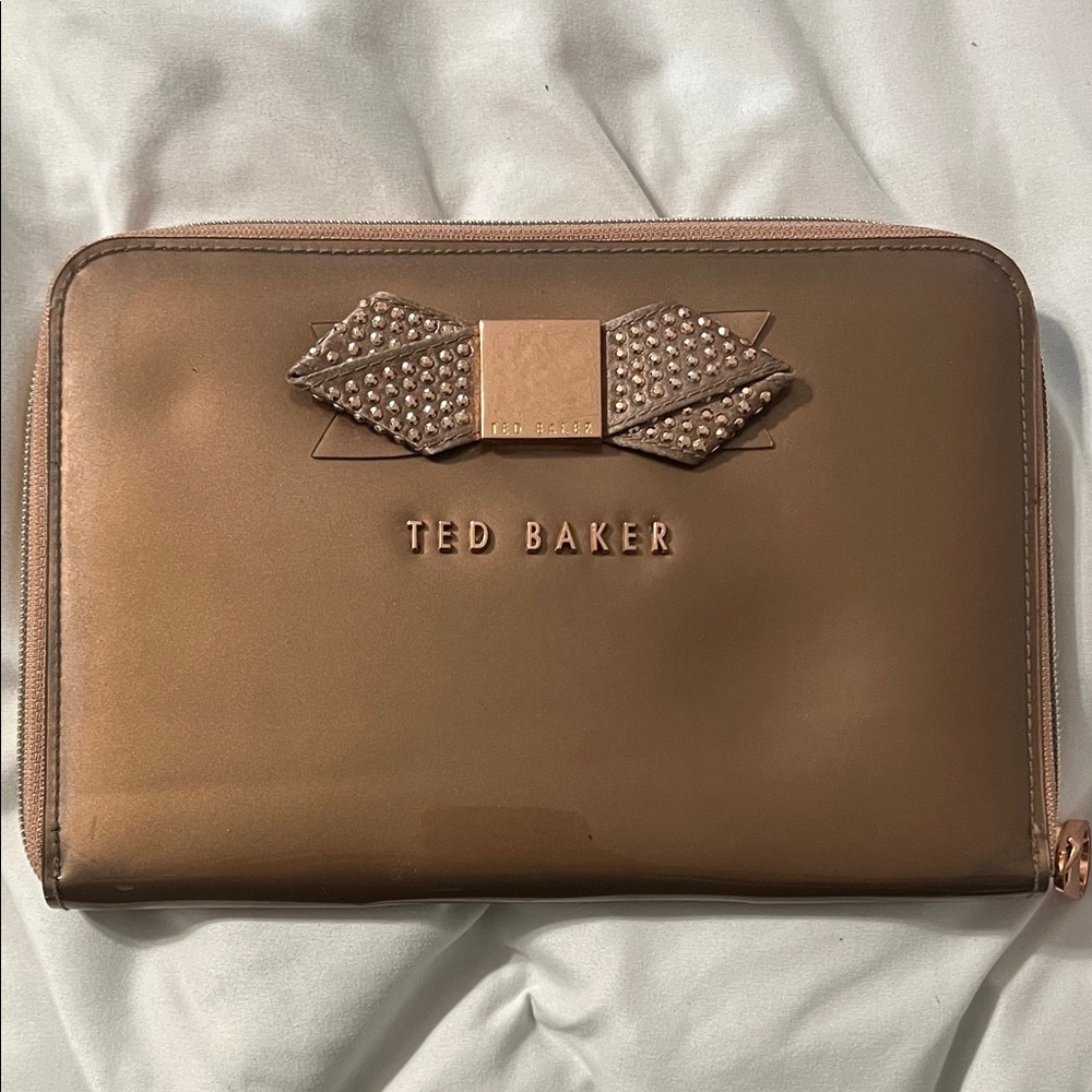 Ted Baker Metallic Bronze iPad Mini Case with Studded Bow